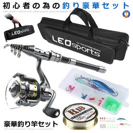 釣りセット 釣り道具 初心者 5点セット ロッド 収納バッグ ルアーケース 釣り フィッシング スピングリール リール付きロッド 初フィッシュプロ 送料無料 CHERIFISH