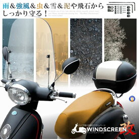 バイク用 ウインドスクリーン 取付簡単 原付 スクーター バイク 風防 雨 雪 虫 高さ42cm 厚さ3mm カスタム 快適 疲労軽減 透明 クリア 見えやすい 安心 安全 フロント オートバイ 送料無料 SUCSUC