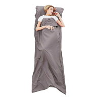 インナーシュラフ ブラウン 210×75cm 寝袋 インナーシュラフ トラベルシーツ 封筒型 軽量 肌触り良い キ…