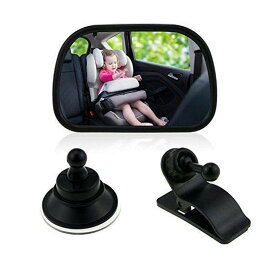 ベビーミラー 車 チャイルドシート ミラー 車内 運転 子供 赤ちゃん 後部座席 簡単 角度調整 安全 MIRAKIDS