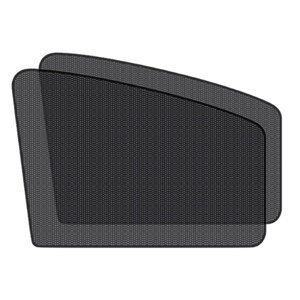 車ドア 窓用網戸 前窓用 2枚セット フロント 貼るだけ簡単 メッシュ 通気 換気 メッシュカーテン カー用品 防虫 磁石付き 日除け 休憩 マグネット 送料無料 2-KUDOMADO-MA