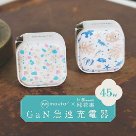 【印花樂コラボモデル】Maktar 45w急速充電器 2ポート 台湾モチーフプリント（PD 充電器 USB-C 超小型）PSE技術基準適合 iPhone 12 / 12 Pro iPad Air(第4世代) Android Switch その他 マクター