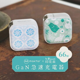 【印花樂コラボモデル】Maktar 66w急速充電器 3ポート 台湾モチーフプリント（PD 充電器 USB-C USB-A 超小型）PSE技術基準適合 iPhone 12 / 12 Pro iPad Air(第4世代) Android Switch その他 マクター