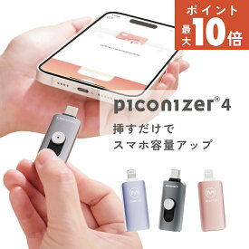 《15%OFFクーポン適応！楽天ポイント最大10倍付与！》Maktar Piconizer4 ピコナイザー【スマホに挿すだけ自動バックアップ】iPhone USBメモリ 写真 動画 バックアップ Lightning タイプ USB-C データ移行 保存 アルバム整理簡単 無料アプリ 容量不足解消 マクター[M便 1/2]