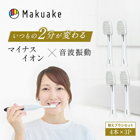 【Makuake公式】 抗菌極細 替えブラシ 4本x3P 電動ブラシ 電動歯磨き 電動 歯磨き 虫歯予防 音波振動歯ブラシIONPA home DH-411 イオン電動歯ブラシ マイナスイオン 歯垢 歯石 高機能 タイマー付き 音波振動 健康 Makuake マクアケ