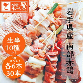 【本格】BBQ セット【選べる 生串】6種30本(各5本)【限定特価】10種から選べる バイキング 焼き鳥【送料無料】しんばし鶏繁 やきとり 専門店 新橋で50年【国産】岩手県産 高級 銘柄鶏 南部どり【贅沢】父の日 ギフト BBQ グランピング キャンプ お誕生日プレゼント