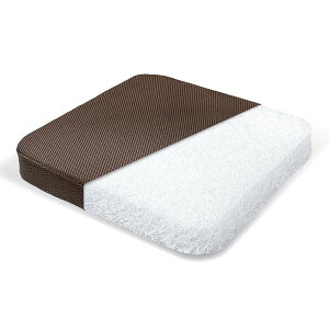 MORIPiLO クッション 椅子 座布団 高反発 (エアスリープ 空気の上に座る 高通気性2層ファイバークッション) ブラウン 40x40x5cm お尻が痛くならない 床置き対応