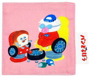MORIPiLO パンどろぼう コースター 布 (ほっかほっカー ぶたさん) ピンク 9x9cm グッズ 可愛い 厚手 吸水 洗える 誕生日 プレゼント 子供 大人兼用 枕のモリシタ