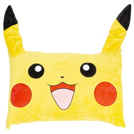 MORIPiLO 枕 ポケモン ピカチュウ フェイスダイカットまくら (Mサイズ) 肌にやさしいマイクロ生地 ぬいぐるみ 昼寝枕 43x63x7.5cm イエロー モリシタ 131226