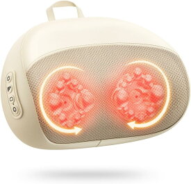 【2025新設計】腰枕 クッション 敬老の日 USB充電式 腰・背中・首・肩・太もも・ふくらはぎ 一台多役 寝ながら使える ピロー コードレス 双方向回転 3段階強度調節 温熱機能 静音 タイマー付き