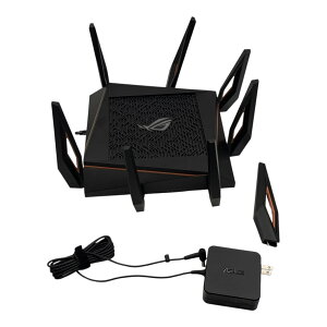 ��ASUS ROG Rapture GT-AX11000 WiFi6 �g���C�o���h �Q�[�~���O���[�^�[ �A���e�i�j�� �ʓd�m�F�̂� �W�����N2395081