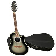 ■Ovation Celebrity CC57 エレアコ ギター ブラック 韓国製 ハードケース付 動作確認済 フレット6〜7割2…