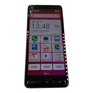 ��BASIO KYV47 ���b�h SIM�t���[ Android10 �X�}�[�g�t�H�� �{�̂̂� �������� IMEI�m�F�� ���Z��2583815