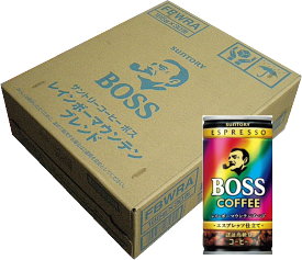 ボス レインボーマウンテンブレンド缶　1ケース（185g×30本入り）（缶コーヒーなら混載最大3ケースまで同梱OK！）★