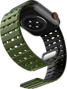 Bandletic �A�b�v���E�H�b�`�p�� �o���h �V���R�� �}�O�l�b�g - �� ����Ȃ� �X�|�[�c�o���h 38mm 40mm 41mm 42mm(Series10) �ʋC�� �h�� �y�� 2�F�f�U�C�� �����o���h SE2/SE/Series10/9/8/7/6/5/4/3/2/1