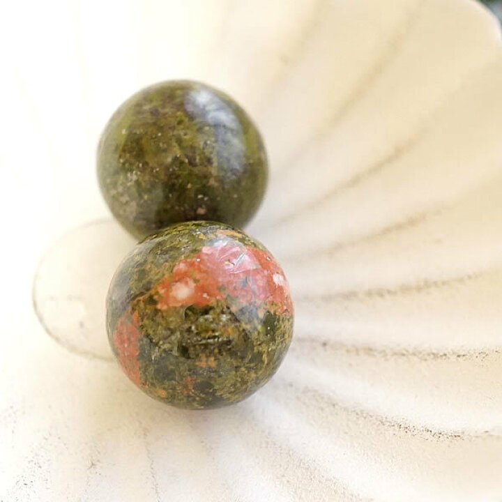 楽天市場】ユナカイト 丸玉 天然石 緑簾石 スフィア 20mm 穴なし 