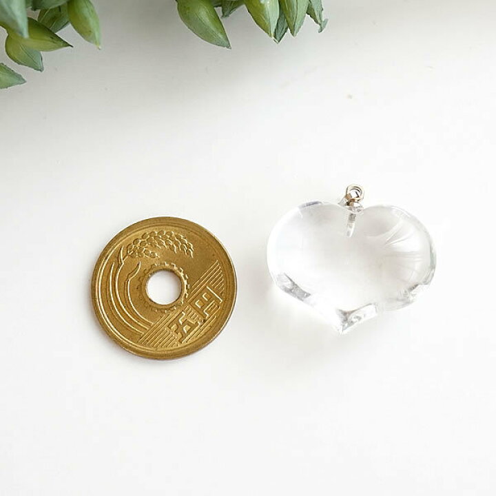 楽天市場】水晶 ぷっくりハート ペンダント ネックレス 天然石  