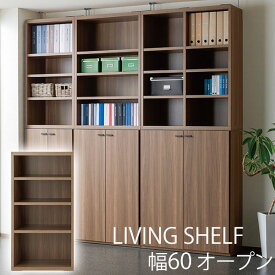 フナモコ リビングシェルフ 壁面収納 壁面本棚 システムラック LIVING SHELF 幅60 オープン LFD-60/LFS-60 【日本製】