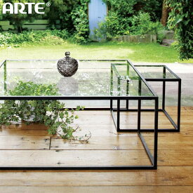 ガラステーブル アルテジャパン ARTE JAPAN ST-101 + ST-102 | 日本製 センターテーブル リビングテーブル ローテーブル コーヒーテーブル デザイン性 セット商品 スクエア 角型
