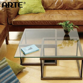 ガラステーブル アルテジャパン ARTE JAPAN 800×800 WT-16 | 日本製 天然木 フレーム センターテーブル リビングテーブル ローテーブル コーヒーテーブル デザイン性 木製フレーム