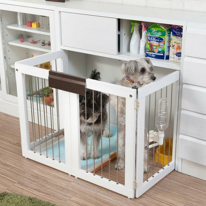楽天市場 ペットケージ ゲージ 犬 ケージ 折りたたみ 省スペース 収納付き 折りたたみ型ケージ 幅90 ホワイト No 0139 完成品 日本製 カウンター下収納 ドッグケージ 犬小屋 サークル ペット用品 屋内 家具調 デザイン 家具通販 まるしょうインテリア