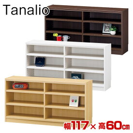 本棚 オープンラック タナリオ 幅117×高60cm TNL-60117 Tanalio ブックシェルフ 壁面本棚 カラーボックス 本棚 本収納