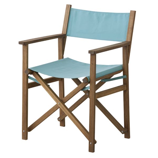 いろいろな場所で使える便利な折り畳み椅子 チェア 折りたたみディレクターチェア 限定版 Patio パティオ 屋外 ブルー NX-601BL 青 ガーデン 【全商品オープニング価格 アウトドア