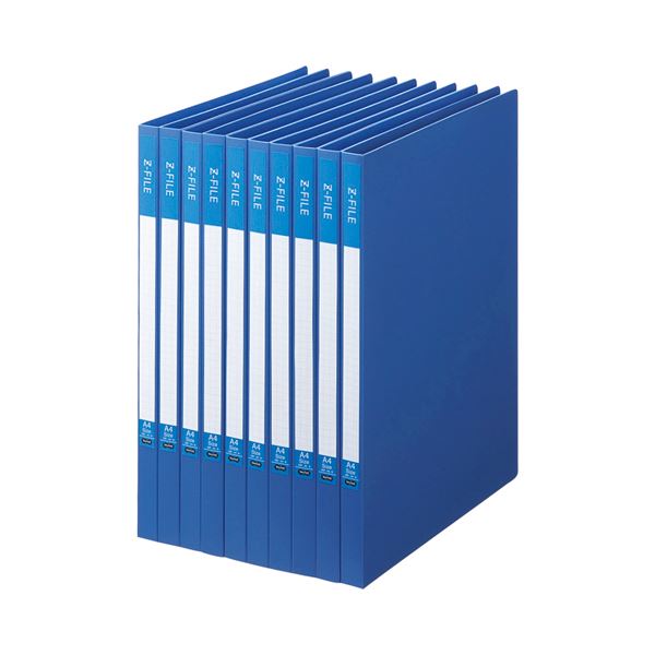 レバー式ファイル まとめ TANOSEE Zファイル 再生PP表紙 A4タテ 背幅17mm ×5セット 1セット ブルー 週間売れ筋 100枚収容 2022新作 10冊