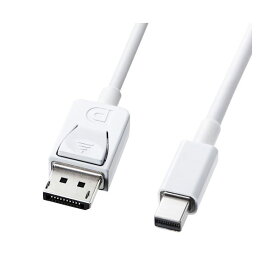 （まとめ）サンワサプライ ミニ-DisplayPort変換ケーブル1m KC-DPM1W【×2セット】 送料無料