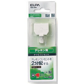 （まとめ） ELPA ダブルコンセント 6極4芯・2芯兼用 TEA-004 【×20セット】 送料無料