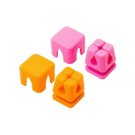 （まとめ） MCO ケーブルホルダー キューブ型 Mサイズ ピンク、オレンジ CM-CHCM／AS2 【×5セット】 送料無料