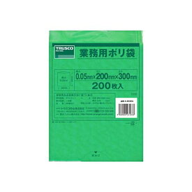 (まとめ) TRUSCO 小型緑色ポリ袋 0.05×300×200mm A-2030G 1パック(200枚) 【×3セット】