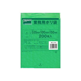 (まとめ) TRUSCO 小型緑色ポリ袋 0.05×100×150mm A-1015G 1袋(200枚) 【×10セット】