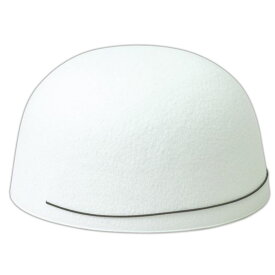 （まとめ）フェルト帽子 白【×20セット】