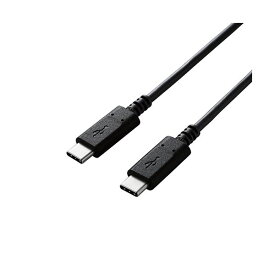 【5個セット】エレコム USB2.0ケーブル/C-Cタイプ/認証品/PD対応/3A出力/1.0m/ブラック U2C-CC10NBK2X5