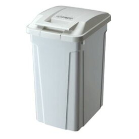 〔10個セット〕 ゴミ箱 ダストボックス 約幅31.5cm 45L ホワイト 屋外用 ロック式 ふた付き SPハンドル付き プラスチック 店舗 送料無