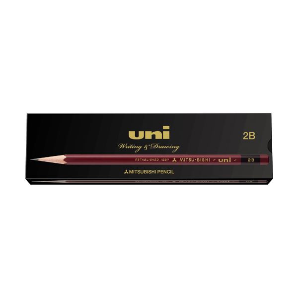 楽天市場】(まとめ) 三菱鉛筆 鉛筆 ユニ紙箱 2B UK2B 1ダース(12本