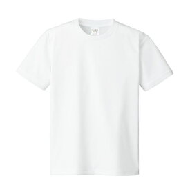 （まとめ）ATドライTシャツ 150cm ホワイト 150g ポリ100% 【×10個セット】送料無料
