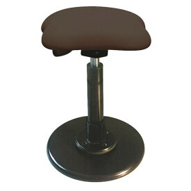 モダン スツール/丸椅子 【ブラウン×ブラック】 幅33cm 日本製 スチールパイプ 【代引不可】
