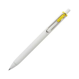 （まとめ）三菱鉛筆 ゲルインクボールペン ユニボール ワン 0.5mm イエロー （軸色：オフホワイト） UMNS05.2 1本 【×30セット】