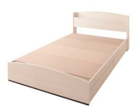 カントリーデザインのコンセント付き収納ベッド ベッドフレームのみ セミダブル 組立設置付