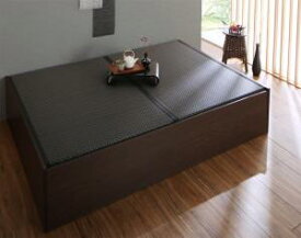 お客様組立 布団が収納できる・美草・小上がり畳ベッド ベッドフレームのみ セミダブル