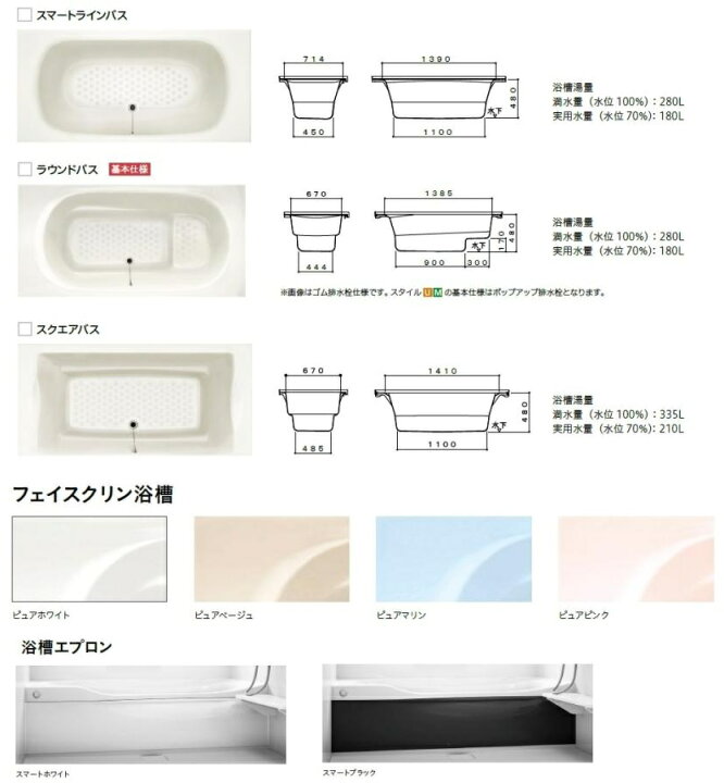 楽天市場】ハウステック 戸建用システムバスルーム ルクレ1616サイズ 