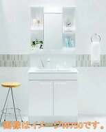 TOTO洗面化粧台 新Vシリーズ W600サイズ エコシングルシャワー水栓＋LED照明1面鏡（LDPB060BAGEN2A+LMPB0…
