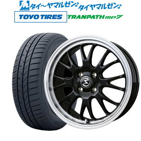 [6/4～10]割引クーポン配布新品 サマータイヤ ホイール4本セットBADX エスホールド S-8M15インチ 4.5Jトーヨータイヤ トランパス mp7 165/60R15