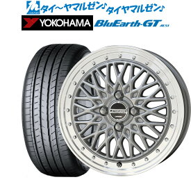 [5/18]ストアポイント3倍!!新品 サマータイヤ ホイール4本セットKYOHO シュタイナー FTX16インチ 6.0Jヨコハマ BluEarth ブルーアース GT (AE51) 195/50R16