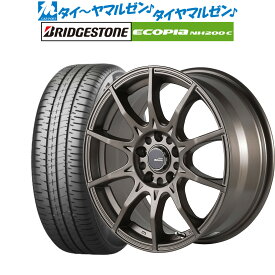 [6/4～10]割引クーポン配布新品 サマータイヤ ホイール4本セット5ZIGEN ゴジゲン ブラックマン ジーアイ17インチ 7.0Jブリヂストン ECOPIA エコピア NH200C195/45R17