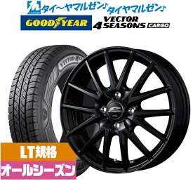 [4/1]P5倍+最大100%ポイントバック！★要エントリー新品 オールシーズンタイヤ ホイール4本セットMID シュナイダー SQ2712インチ 4.0Jグッドイヤー VECTOR ベクター 4Seasons カーゴ 145/80R12