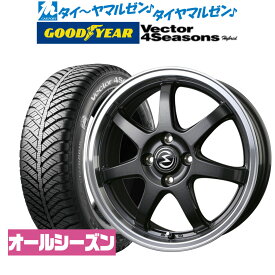 [4/24～26]割引クーポン配布新品 オールシーズンタイヤ ホイール4本セットBADX エスホールド S-7S16インチ 6.0Jグッドイヤー VECTOR ベクター 4Seasons ハイブリッド 175/60R16