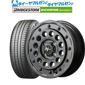 [5/18]ストアポイント3倍!!新品 サマータイヤ ホイール4本セットMID ナイトロパワー H12 ショットガン15インチ 5.0Jブリヂストン ECOPIA エコピア NH200C165/55R15